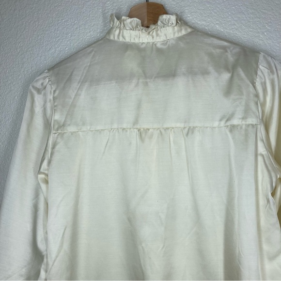 Jodie Arden Vintage Sleep Wear Robe Cream Embroidered Floral Small Pijama - Picture 10 of 16